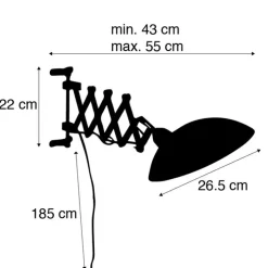 Industriële wandlamp brons met zwart - Tyne