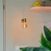 Industriële wandlamp brons 13cm - Facil