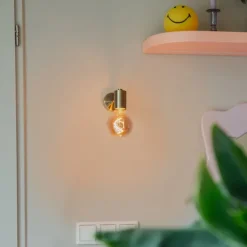 Industriële wandlamp brons 13cm - Facil