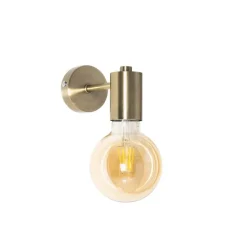 Industriële wandlamp brons 13cm - Facil