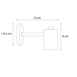 Industriële wandlamp brons 13cm - Facil