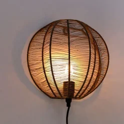 Industriële wandlamp brons met zwart - Dong