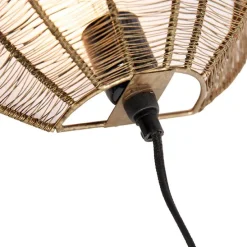 Industriële wandlamp brons met zwart - Dong