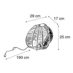 Industriële wandlamp brons met zwart - Dong