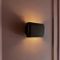 Industriële wandlamp donkerbrons 2-lichts - Coen