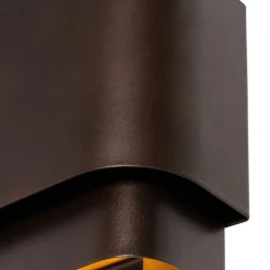 Industriële wandlamp donkerbrons 2-lichts - Coen