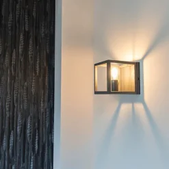 Industri�le wandlamp donkergrijs - Cage