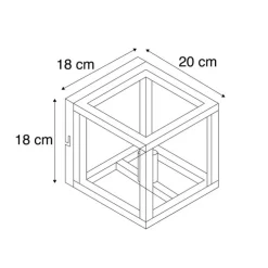 Industri�le wandlamp donkergrijs - Cage