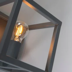 Industri�le wandlamp donkergrijs - Cage