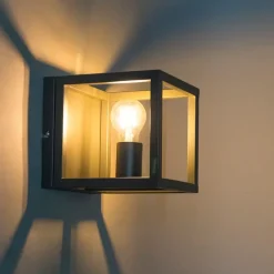 Industri�le wandlamp donkergrijs - Cage