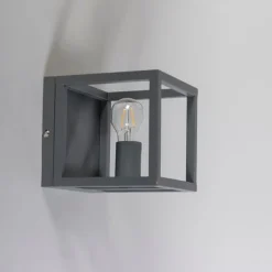 Industri�le wandlamp donkergrijs - Cage