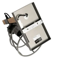 Industriële wandlamp donkergrijs met hout verstelbaar - Arthur