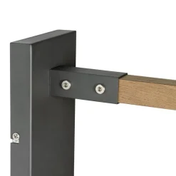 Industriële wandlamp donkergrijs met hout verstelbaar - Arthur