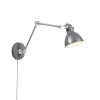 Industriële wandlamp grijs verstelbaar - Dazzle