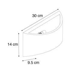 Industriële wandlamp grijs beton - Creil