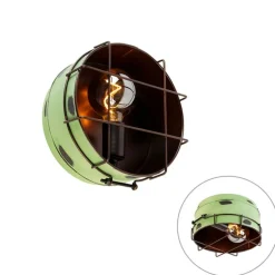Industriële wandlamp groen 25 cm - Barril