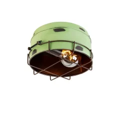 Industriële wandlamp groen 25 cm - Barril