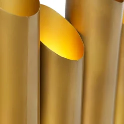 Industriële wandlamp messing 10-lichts - Whistle