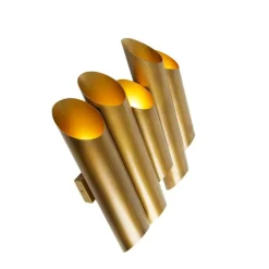 Industriële wandlamp messing 10-lichts - Whistle