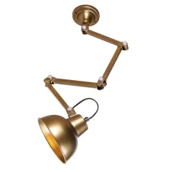 Industriële wandlamp messing verstelbaar - Avon