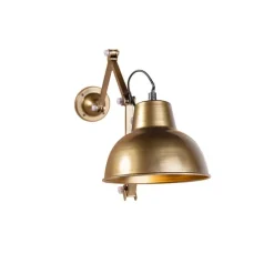 Industriële wandlamp messing verstelbaar - Avon