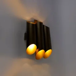 Industriële wandlamp messing 6-lichts - Whistle