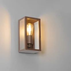 Industriële wandlamp roestbruin 26 cm IP44- Charlois