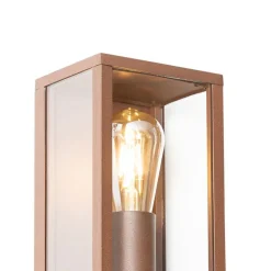 Industriële wandlamp roestbruin 26 cm IP44- Charlois