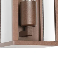 Industriële wandlamp roestbruin 26 cm IP44- Charlois