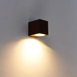 Industriële wandlamp roestbruin IP44 - Baleno