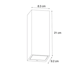 Industriële wandlamp roestbruin 2-lichts AR70 IP54 - Baleno