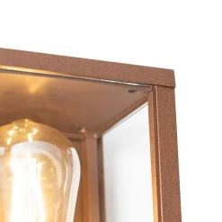 Industriële wandlamp roestbruin 38 cm 2-lichts IP44 - Charlois