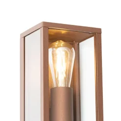 Industriële wandlamp roestbruin 38 cm 2-lichts IP44 - Charlois