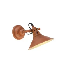 Industriële wandlamp roest met goud - Rust