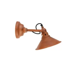 Industriële wandlamp roest met goud - Rust