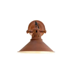 Industriële wandlamp roest met goud - Rust