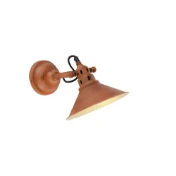 Industriële wandlamp roest met goud - Rust
