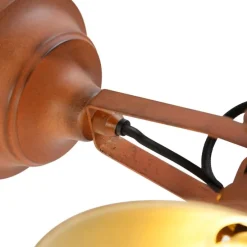 Industriële wandlamp roest met goud - Rust