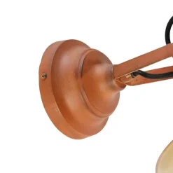 Industriële wandlamp roest met goud - Rust