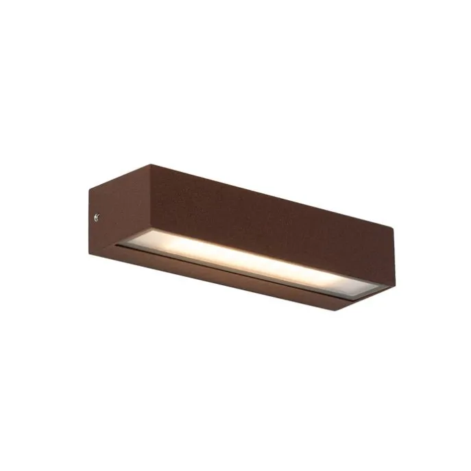 Industriële wandlamp roestbruin incl. LED IP65 - Steph