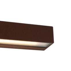 Industriële wandlamp roestbruin incl. LED IP65 - Steph