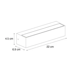 Industriële wandlamp roestbruin incl. LED IP65 - Steph