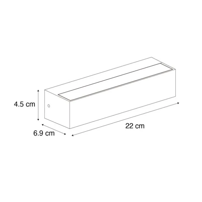 Industriële wandlamp roestbruin incl. LED IP65 - Steph