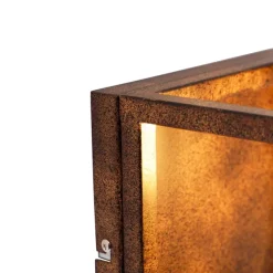 Industriële wandlamp roestbruin - Cage