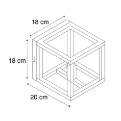 Industriële wandlamp roestbruin - Cage