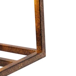 Industriële wandlamp roestbruin - Cage