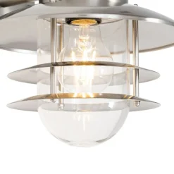 Industriële wandlamp staal IP44 - Shell