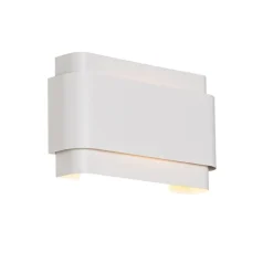 Industriële wandlamp wit 2-lichts - Coen