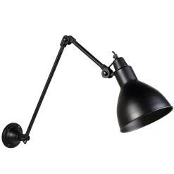 Industriële wandlamp zwart verstelbaar - Wye