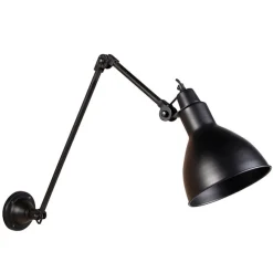 Industriële wandlamp zwart verstelbaar - Wye